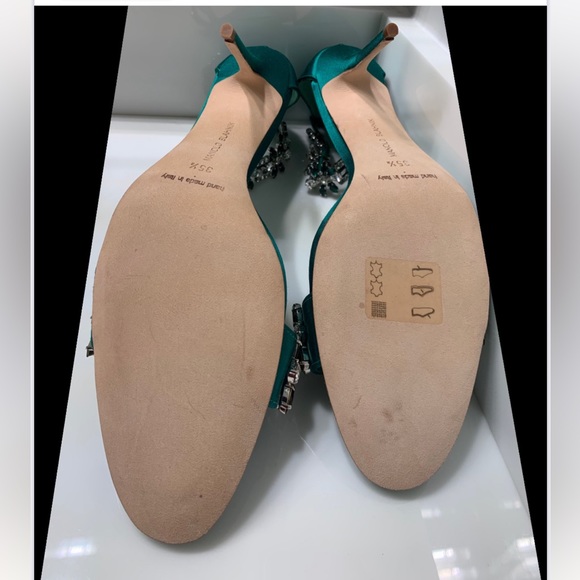 Manolo Blahnik Firaduo Green Sandal - Picture 5 of 6